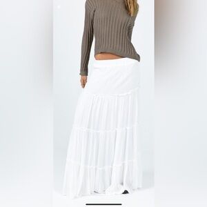 Elegant White Maxi Skirt